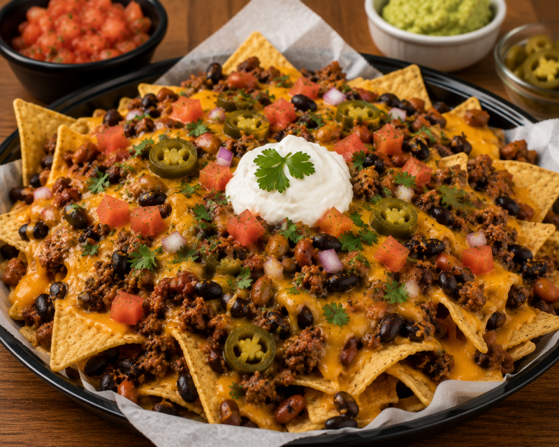 Ground Beef and Beans Nachos