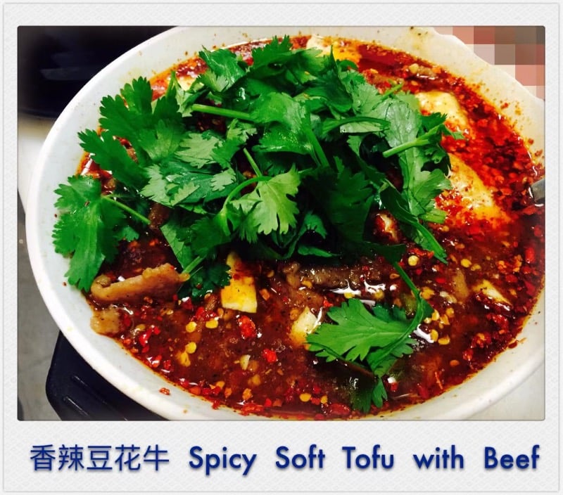 香辣豆花牛 B08. Spicy Soft Tofu w. Beef