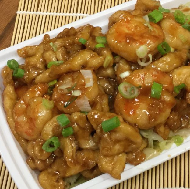 Teriyaki Chicken & Shrimp (Lg) 照烧鸡虾（大）