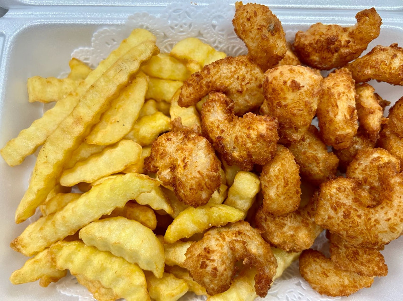 Popcorn Shrimp with Fries