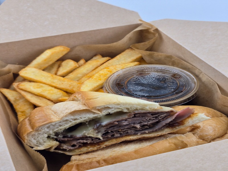 Toasted French Dip Roast Beef Hoagie