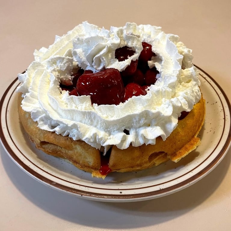 Strawberries 'n Cream Waffle Image