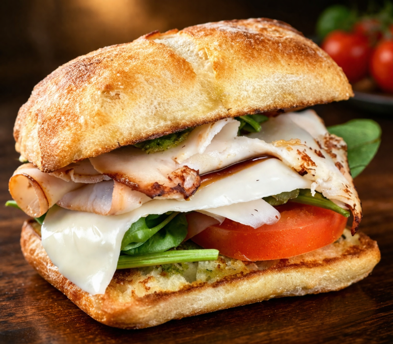 Tuscan Caprese Turkey Panini