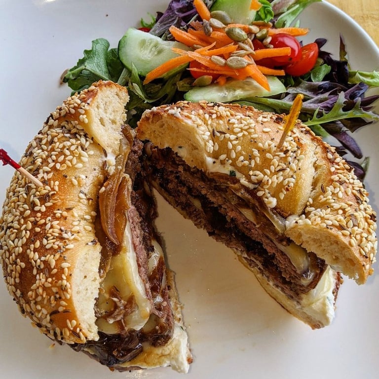 Patty Melt Bagel Sandwich