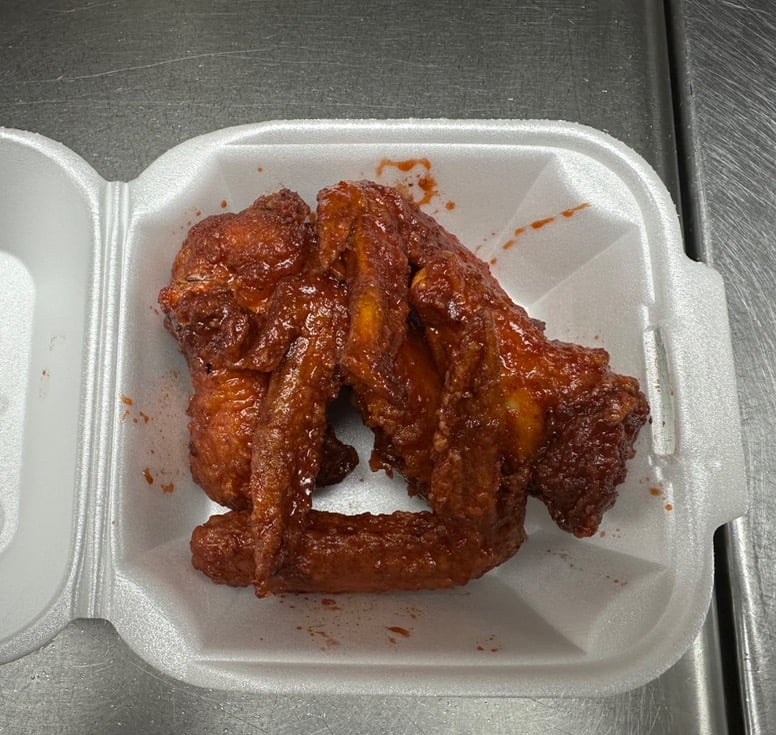 Fried Honey B.B.Q. Wing (6) (Cut Wing)