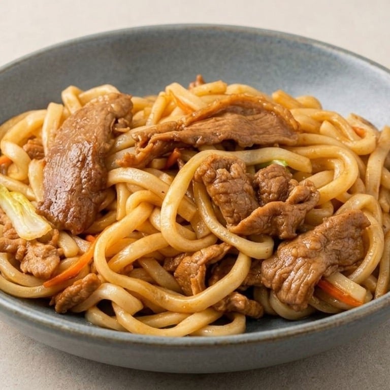 Y2.牛炒乌冬  Beef Stir Fried Udon