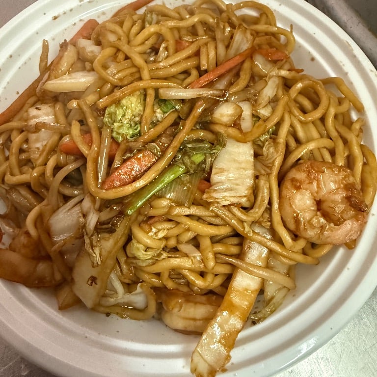 Fresh Shrimp Lo Mein 鲜虾捞面