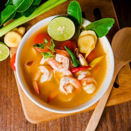#98. Seafood & Flat Rice Noodle In Soup Image