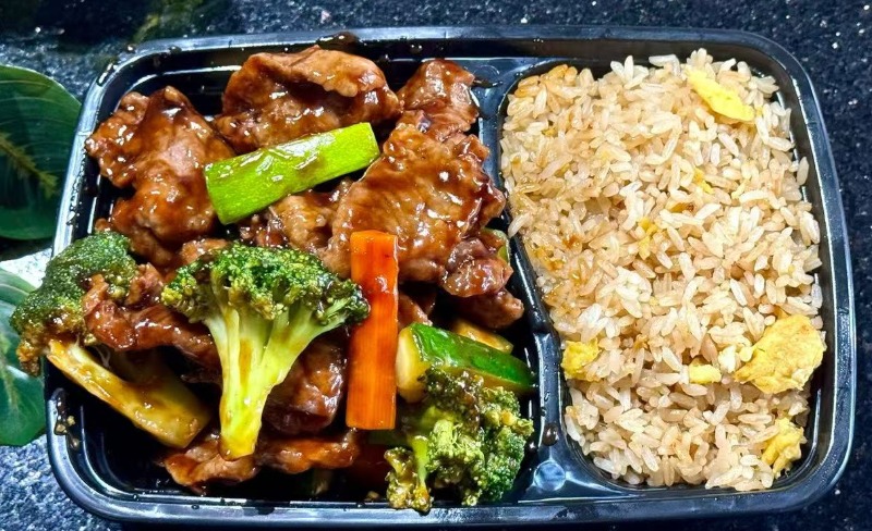 NY Steak w. Mixed Vegetables