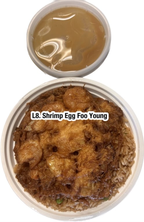 L8. 虾蓉蛋 Shrimp Egg Foo Young