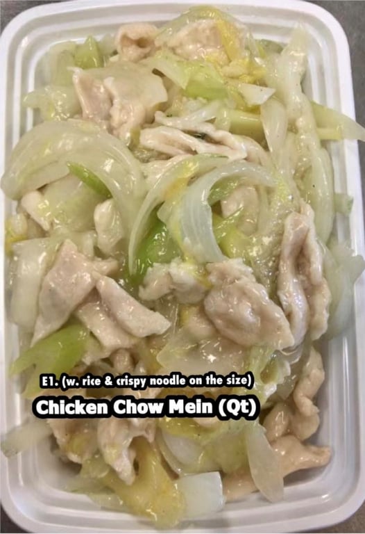 E1. 鸡炒面 Chicken Chow Mein