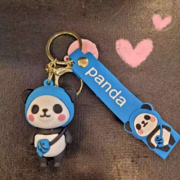 Blue Color Fish Panda Key Chain