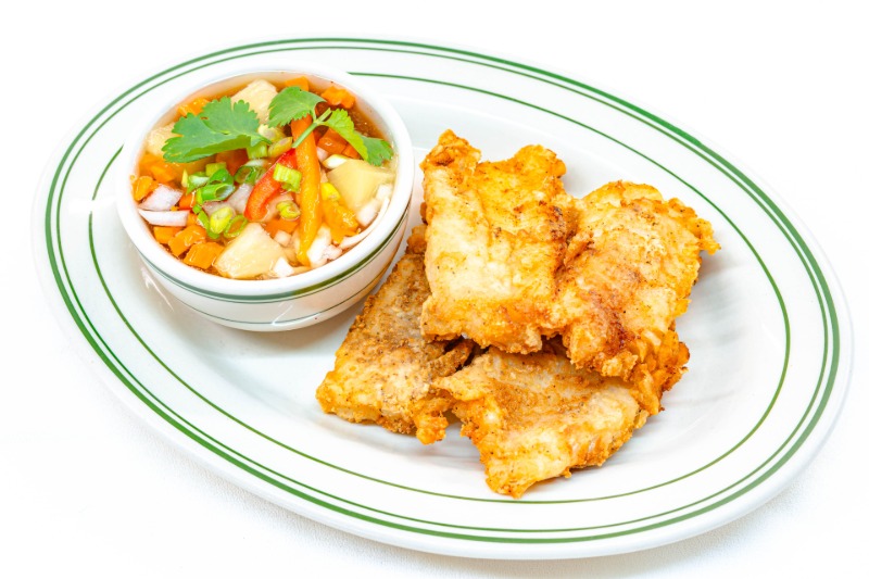 Fried Cod fillet with Thai sweet&sour sauce Image