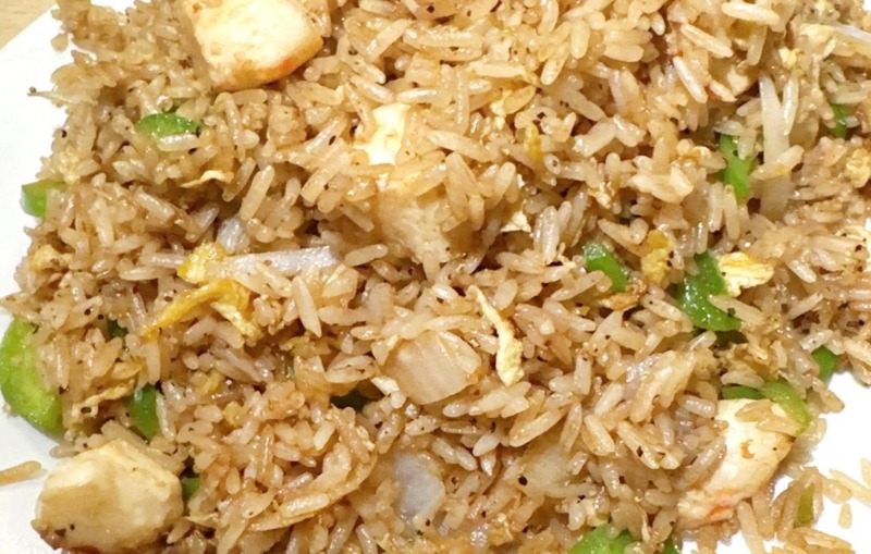 Black Pepper Vegi-Prawns Fried Rice