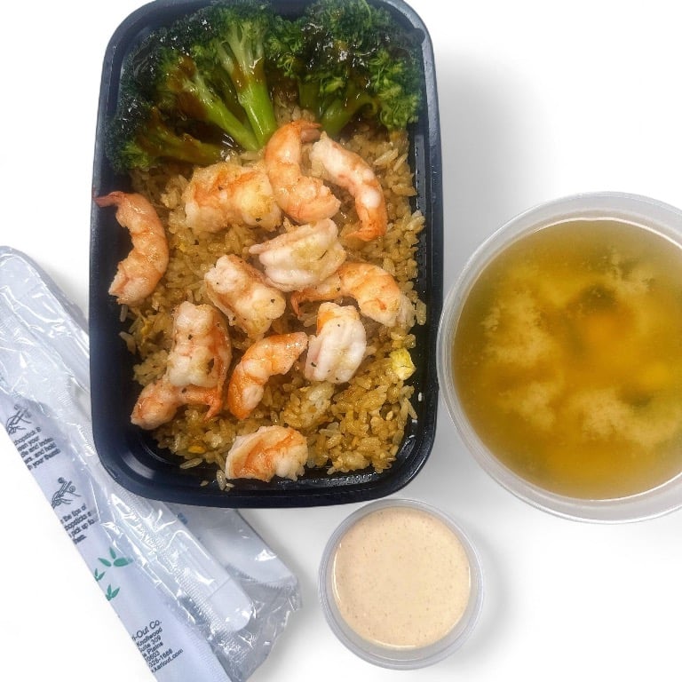 Hibachi Shrimp Garlic Fried Rice Bowl