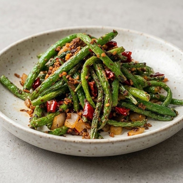 Stir Fried Green Beans with Pork 大外卖盒.干煸四季豆
