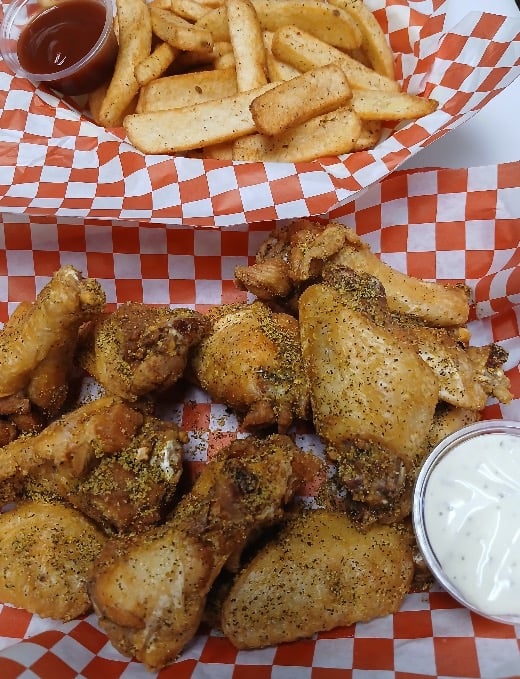 12pc Jumbo Wings and Fries