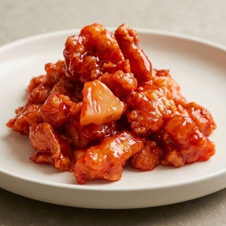 L1. 午.菠萝古老鸡 Sweet Sour Chicken w. Pineapple