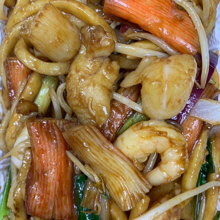海鲜炒乌冬 Seafood Fried Udon Noodle