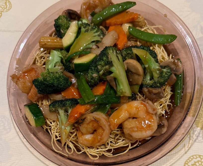 105. Pan Fried Noodle w. Shrimp