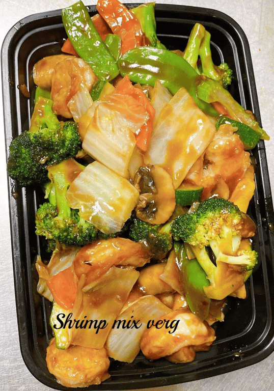 什菜虾 N4. Shrimp w. Mixed Vegetable