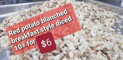 Red Potatoes Breakfast Style Diced and Blanched - 10 lbs