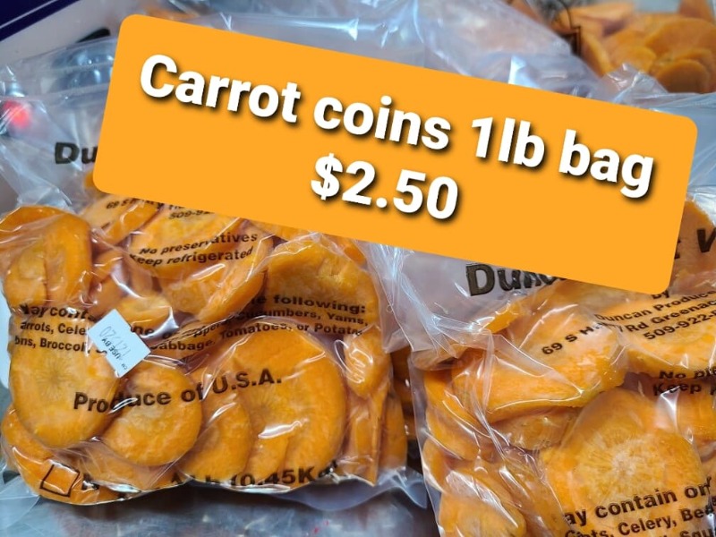 Carrot Coins - 1 lb Bag