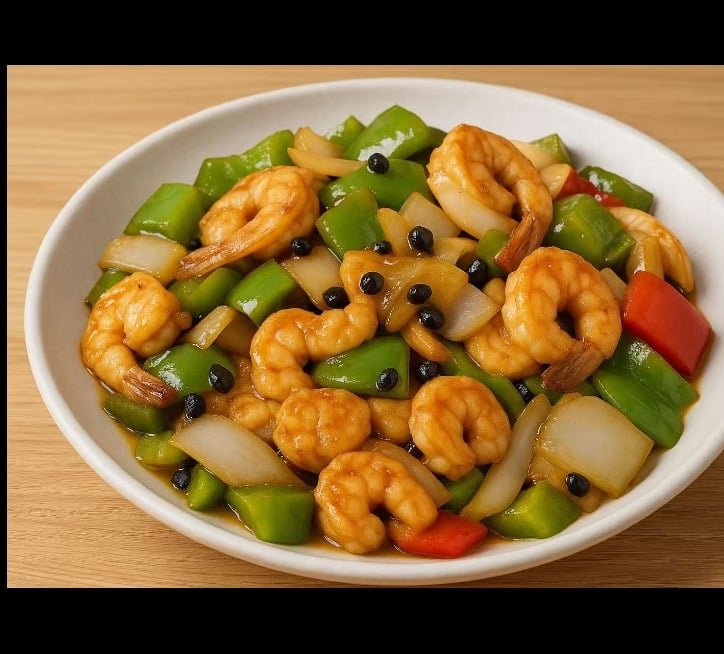 Shrimp in a Blackbean Sauce