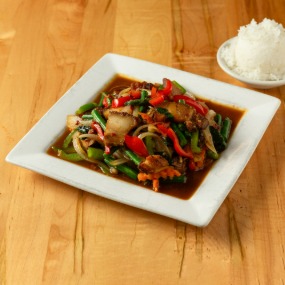 Crispy Pork with Basil Sauce