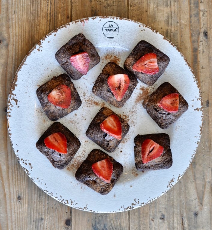 House-made double chocolate almond butter Brownies