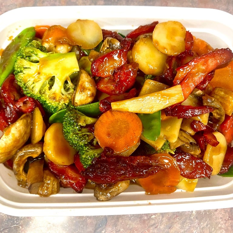 Teriyaki Chicken w. Mixed Vegetables.