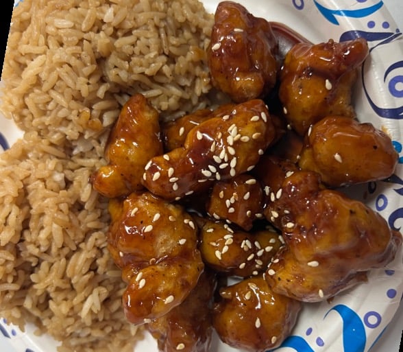 Sesame Chicken w. Fried Rice, Drink