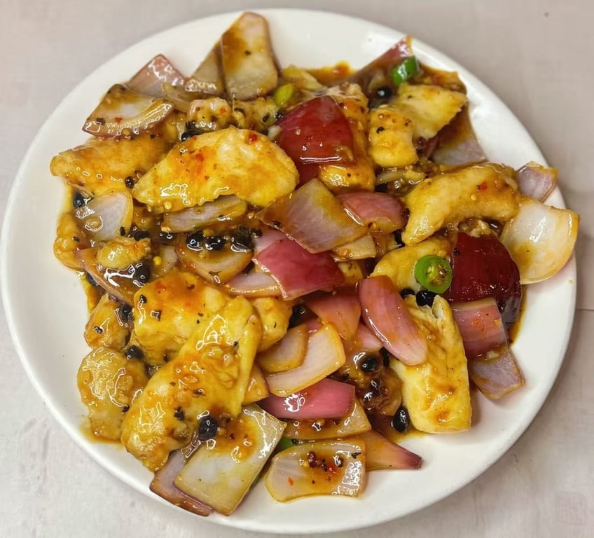 Rock Cod Filet with Black Bean Sauce