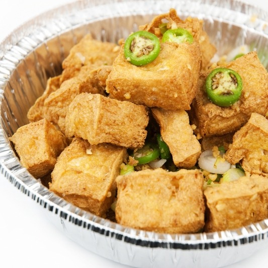 10. Deep Fried Diced Tofu with Pepper Chili