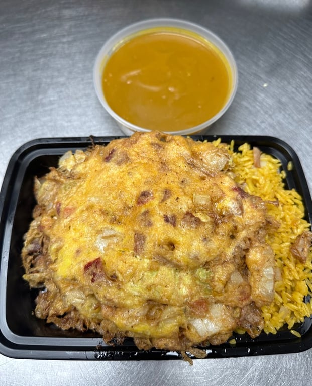 S21. Roast Pork Egg Foo Young (Combo Platter)