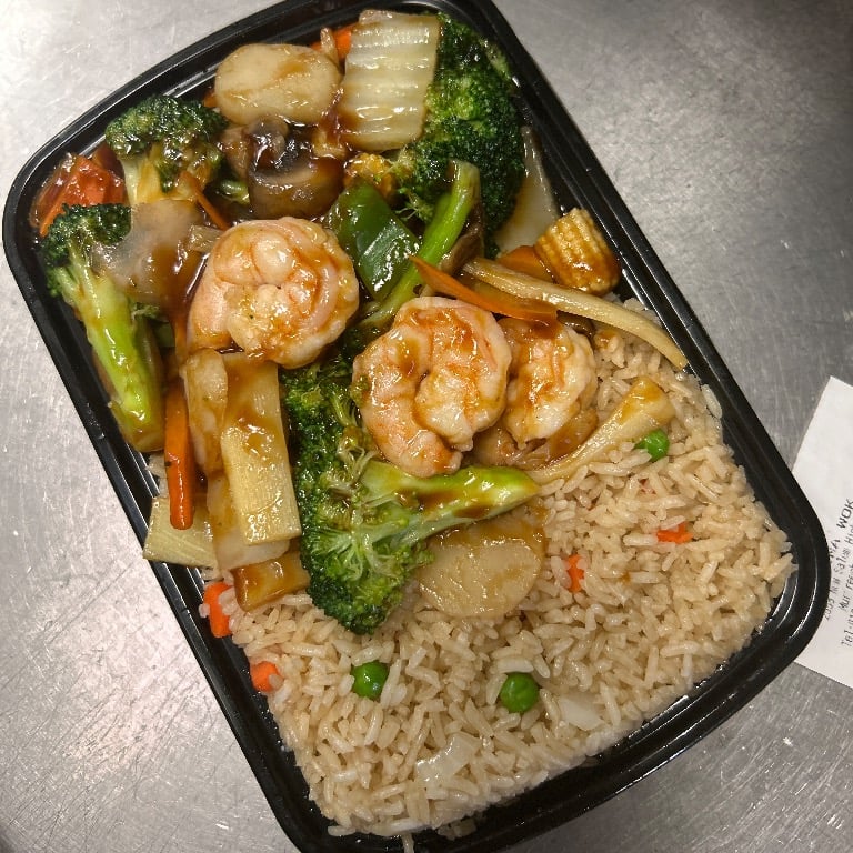 C 什菜虾<br>C13. Shrimp w. Mixed Vegetables