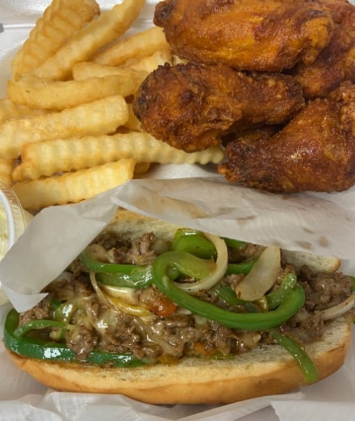 Philly Steak + Wings (6)