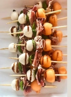 Brochettes jambon melon