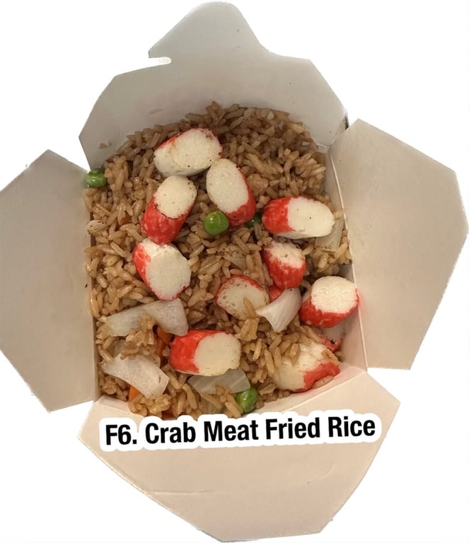 F6. 蟹肉炒饭 Crabmeat Fried Rice