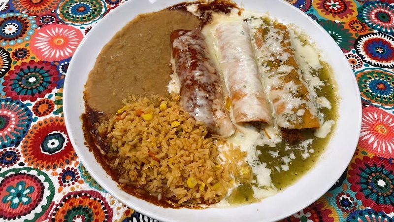 Mexican Flag Enchiladas