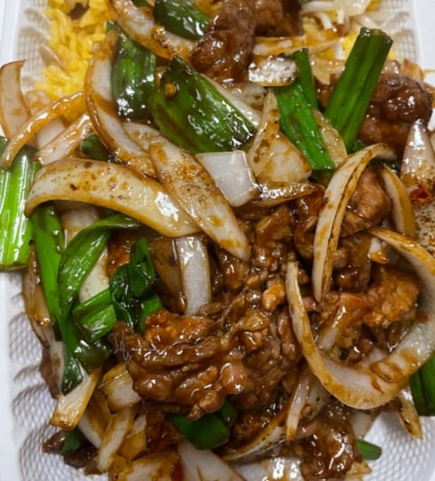 7. 蒙古牛 跟炒饭 Mongolian Beef with Fried Rice