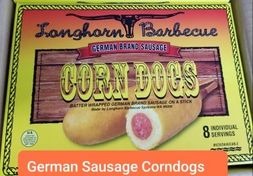 German sausage Corndog Longhorn 8ct