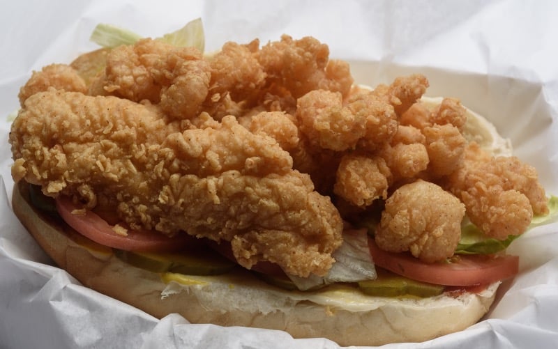 55. Shrimp & Fish Po-Boy