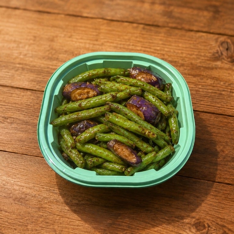 Garlic Eggplant & Green Beans