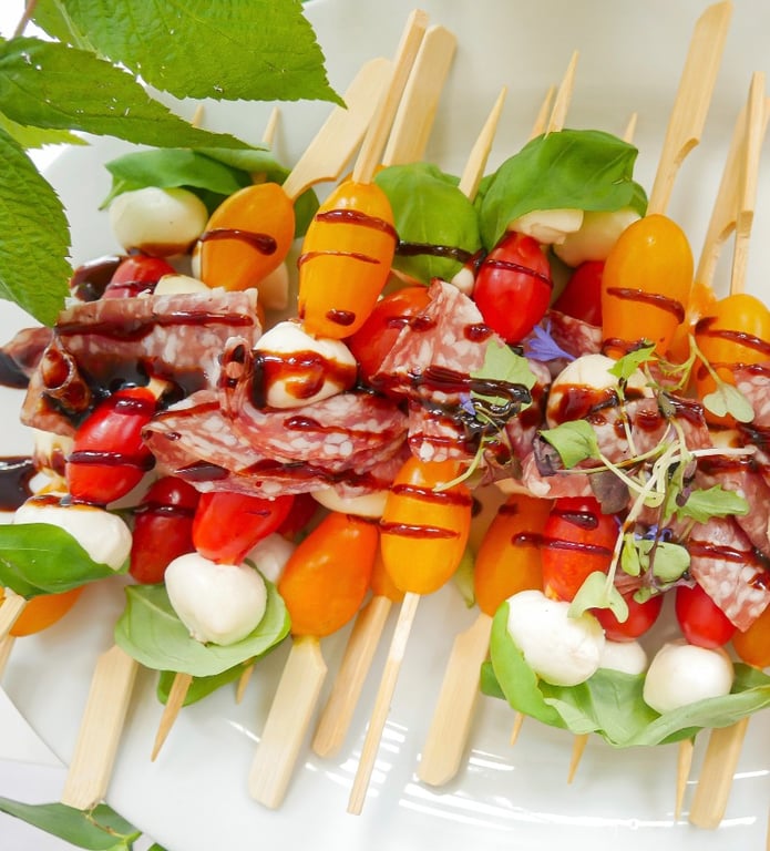 Brochettes bocconcini charcuterie