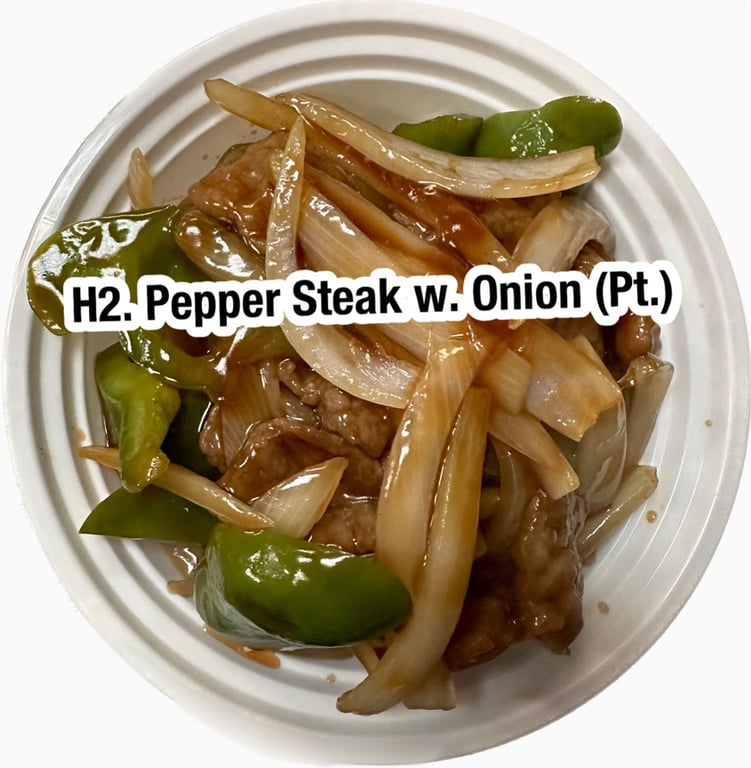 H2. 青椒牛 Pepper Steak w. Onion