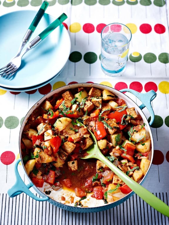 Tofu Saltado (Peruvian tofu stir-fry)