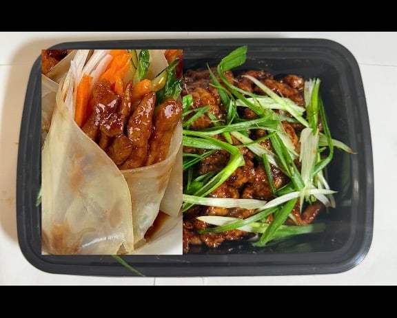 京酱肉丝 57. Shredded Pork w. Peking Sauce(w.4 Pancakes ）