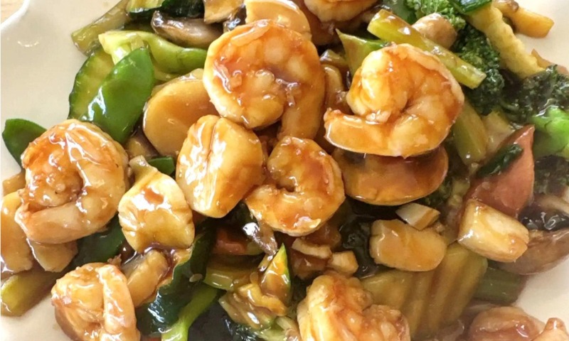 Prawns & Scallops w. Vegetables