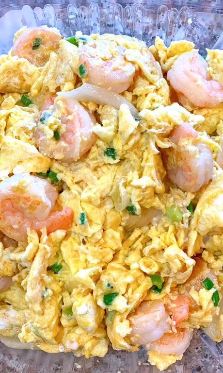 滑蛋虾仁 48. Scramble Eggs with Shrimp